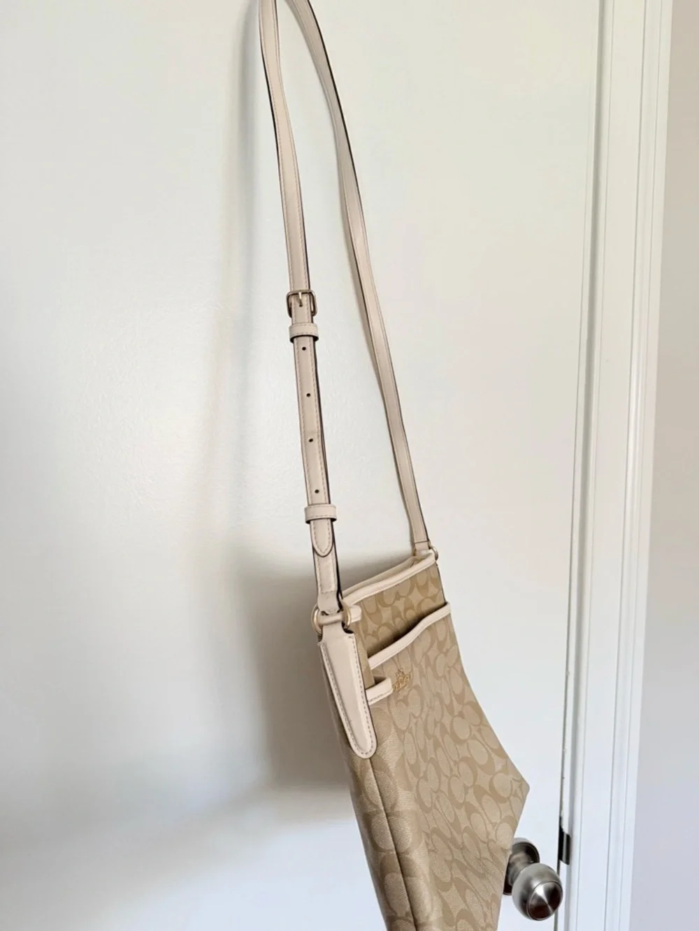 Coach Signature Leather File Crossbody Bag